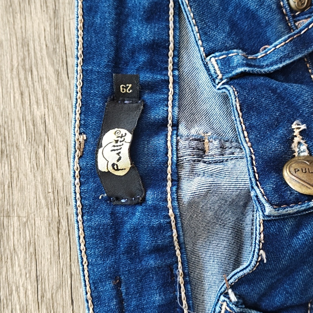 Pullit Jeans With Floral Embroidery. Size 29 - Picture 2 of 8